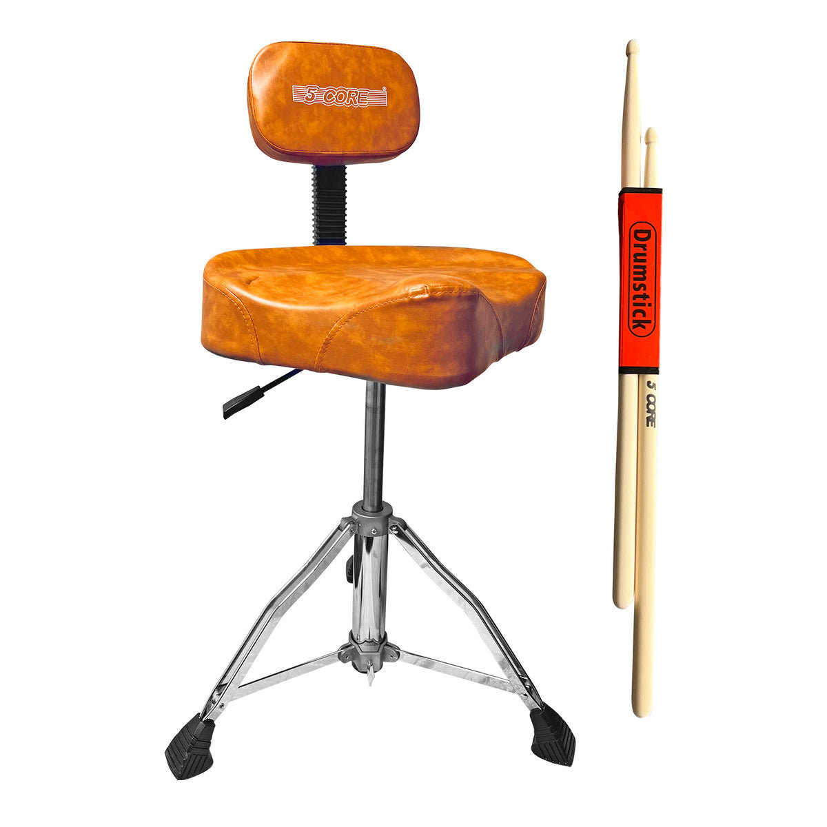 5 Core Drum Throne Padded Guitar Stool Height Adjustable Drummer Seat