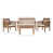 Structure en bois naturel / coussin beige