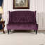 Causeuse luxueuse en velours avec capitonnage à motif de losanges, 2 places, douce et durable Luxury Raisin-129023829