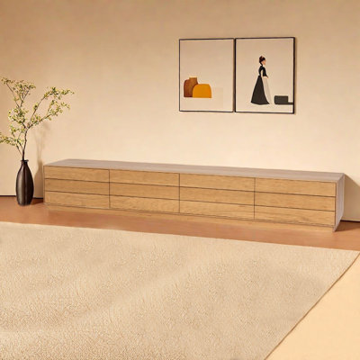 Italian style minimalist solid wood TV stand