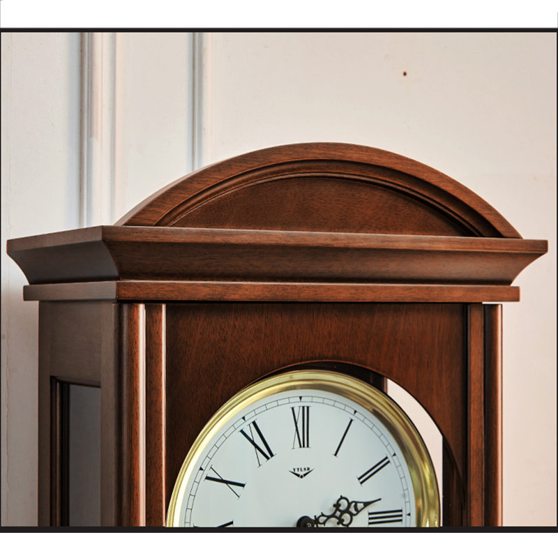 Horloge de plancher en bois massif European Simple