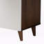 Bureau d'ordinateur avec 6 tablettes au fini blanc et noyer Droitwich, H 46,94 po x l 60,53 po x P 23,51 po.