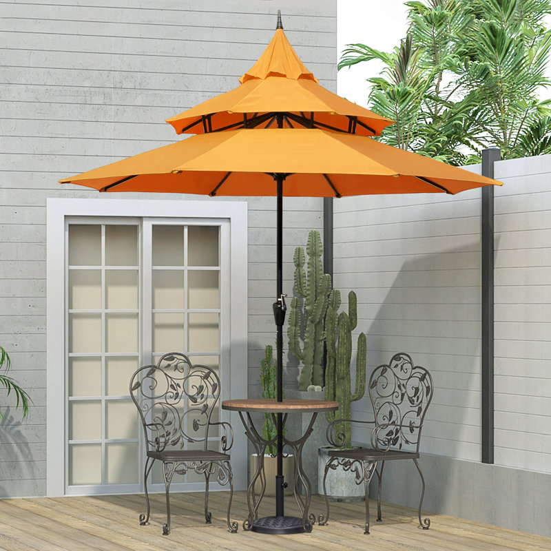 Parasol de marché 9 pi Iyanna, Orange