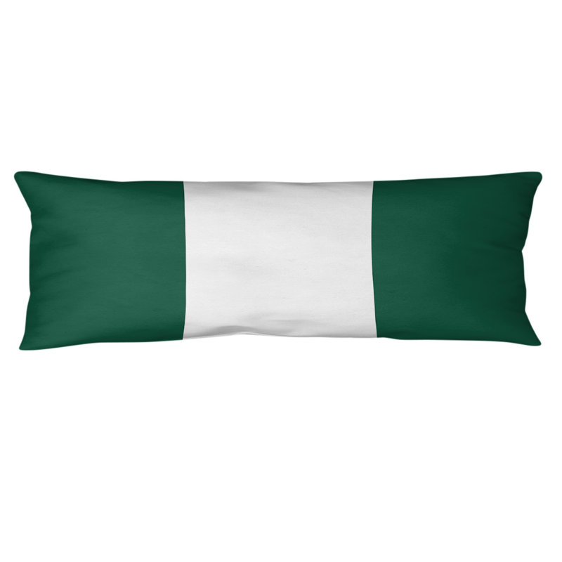 Stripes Medium Polyester/Polyfill Body Pillow, New York Big Football, Green/White