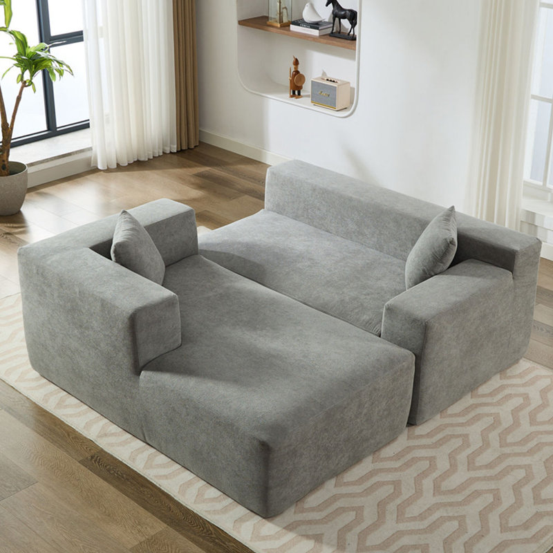 HomeyRelaxationSectionalSofa, Gray