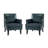 Celadon 27.5'' Wide Faux Leather Armchair with Nailhead Trim and Solid dWoo Legs Set Of 2-70171953