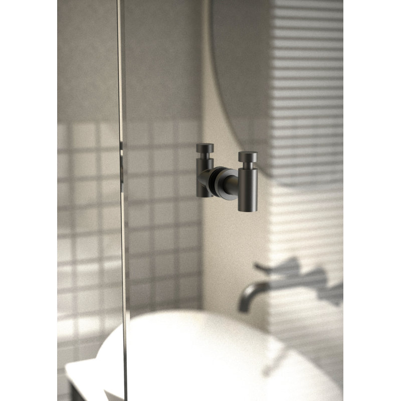 Symmetria Through-Glass Double Wall Mounted Robe Hook