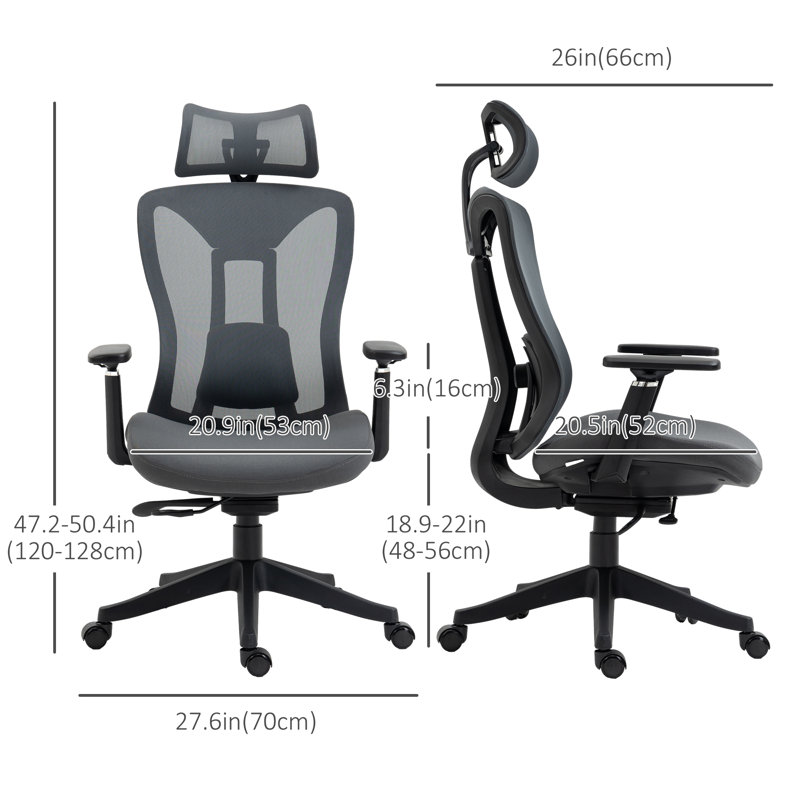 Chaise de bureau avec appui-tête Lilit
