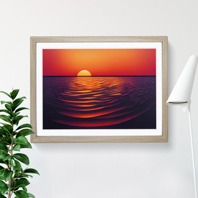 Ethereal Ocean Sunset - Framed Print