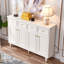 Banc de rangement blanc en bois manufacturé