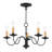 Analycia 5 - Light Steel Dimmable Classic / Traditional Chandelier