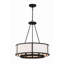 Lustre forgé noir 6 lumières Makhel