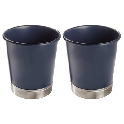 Small Round Bathroom Trash Can - Ideal for Primary and Guest Bathrooms or Home Offices
