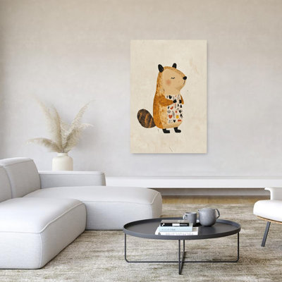 «Sweet Woodland Animal Peaceful Rustic Abstract Animal Forest», reproduction d'art murale