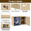 Sideboard Buffet Cabinet with Storage Dreamy Celestial Nature Artwork Gold with 2 Doors for Living Room and Kitchen