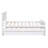 Twin Size Platform Bed With Trundle And Drawers, White-715669369
