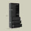  Garde-manger noir H 71 po x l 23,6 po Koutarou-1300505348