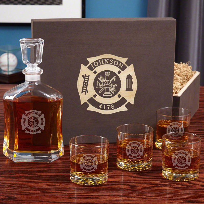 Coffret cadeau de carafe à whisky 5 pièces Los Angeles, Oui