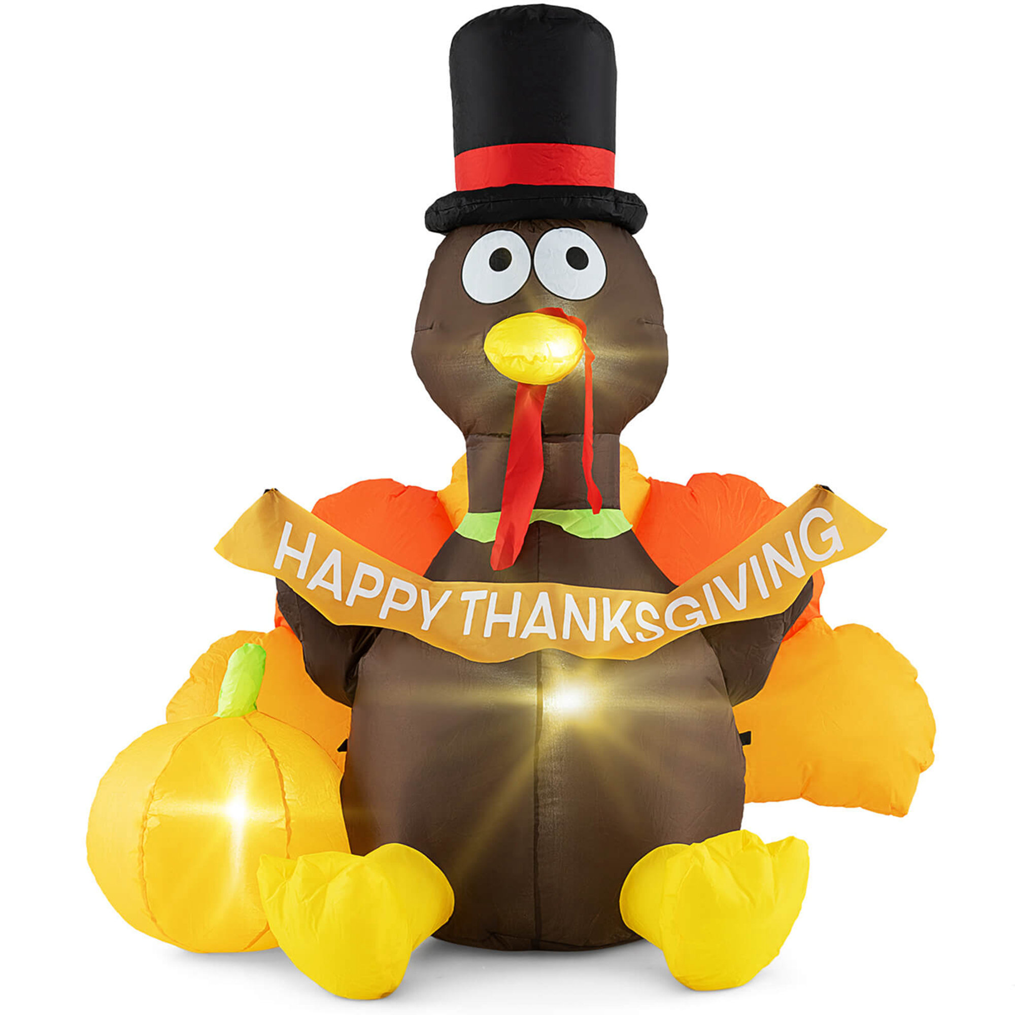 The Holiday Aisle® 5 Ft Inflatable Turkey Thanksgiving Decoration With ...