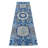 2'6" x 7'11" Duke Blue Aryana Mamluk Design Hand Knotted Soft Wool Runner Rug