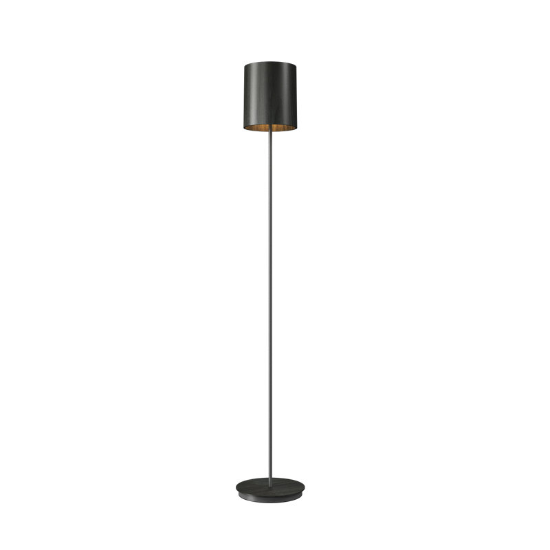 Cylindrical 62.99'' Traditional Floor Lamp, Charcoal