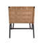 Fauteuil d'appoint - Revêtement en cuir brun tissé