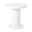 Ensemble de 2 tables basses gigognes faciles à assembler, de couleur crème avec une petite table d'appoint ronde et une table centrale irrégulière avec des pieds épais pour le salon, blanc