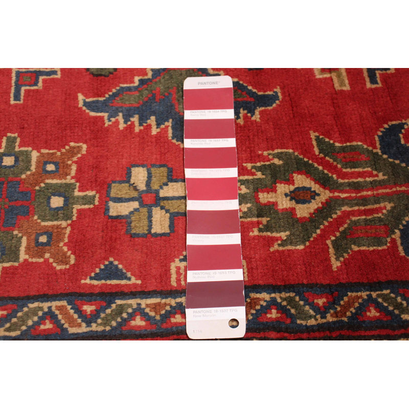 Tapis rouge nouvel âge 3 pi 10 po x 6 pi 5 po Kargahi