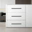 Paquet de 10 poignées d'armoire noires mates avec texture moletée, trou central de 6,3 po, poignées de cuisine et de tiroir durables pour la quincaillerie de meuble
