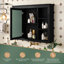 Armoire à pharmacie, armoire de rangement de salle de bain murale, armoire de salle de bain moderne avec miroir, armoire à miroir avec 6 tablettes ouvertes