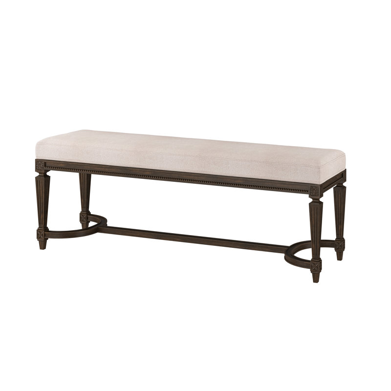Banc de rangement Grant, Espresso, Molleton vanille (tissu performance) 1351-92