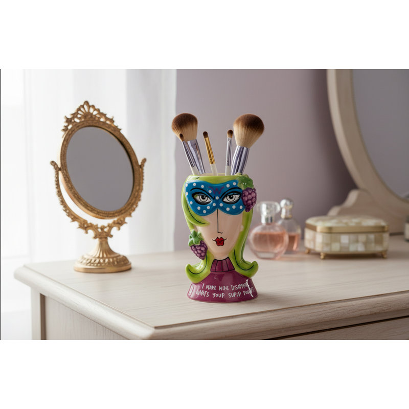 Porte-pinceau à maquillage Dollymama's - Green Hair Lady
