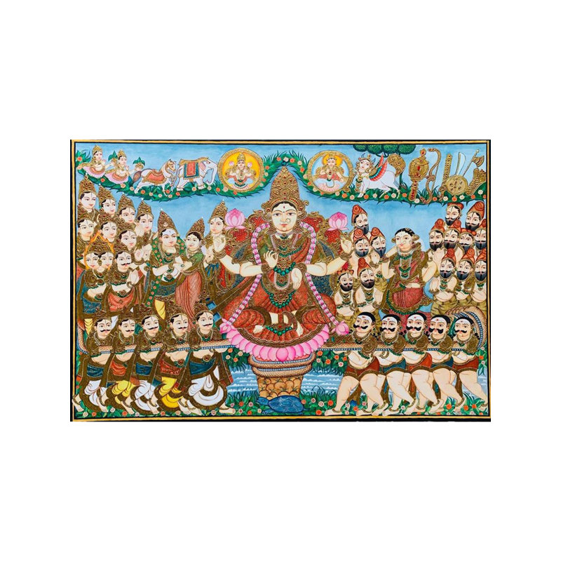 Samudra Manthan | Watercolors  | With Frame | Shagun Sengar Shah