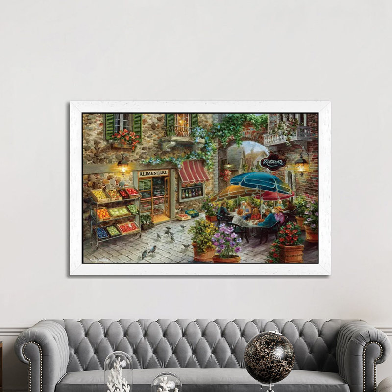 Contentment by Nicky Boehme - Floater Frame Painting on Canvas, 101.6 cm H x 66.04 cm W, White