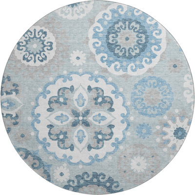 Premium Machine Washable Prisco Sky Rug