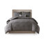 Ensemble de housse de couette pour lit très grand en mélange de coton gris 3 pièces N Natori Hanae-1143729521-1143729520