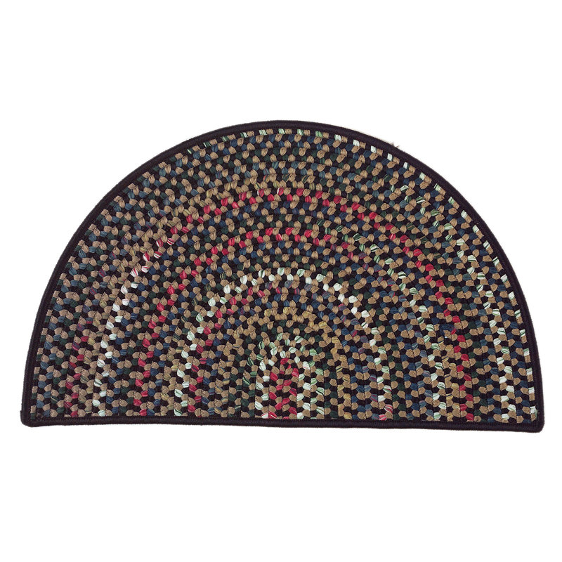 Tapis de cuisine Shick, Noir, Demi-cercle 1 pi 6 po x 2 pi 6 po