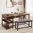 Kitchen Dining Table Set With Upholstered With Storage Drawers & Wine Rack-2122272151