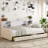 Storage Upholstered Platform Bed Twin Size Velvet Beige Finish With Multi-Compartment Storage For Teen And Guest Bedrooms-2056361519