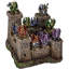 Figurine médiévale avec 12 petits dragons
