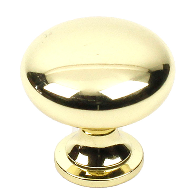 Poignée champignon de diamètre 1 3/16 po à la main peinte à la main Lisbon, Laiton brillant