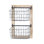 Hatten Metal 2 Slots Decorative Black Magazine Rack Holder with Suspended Baskets