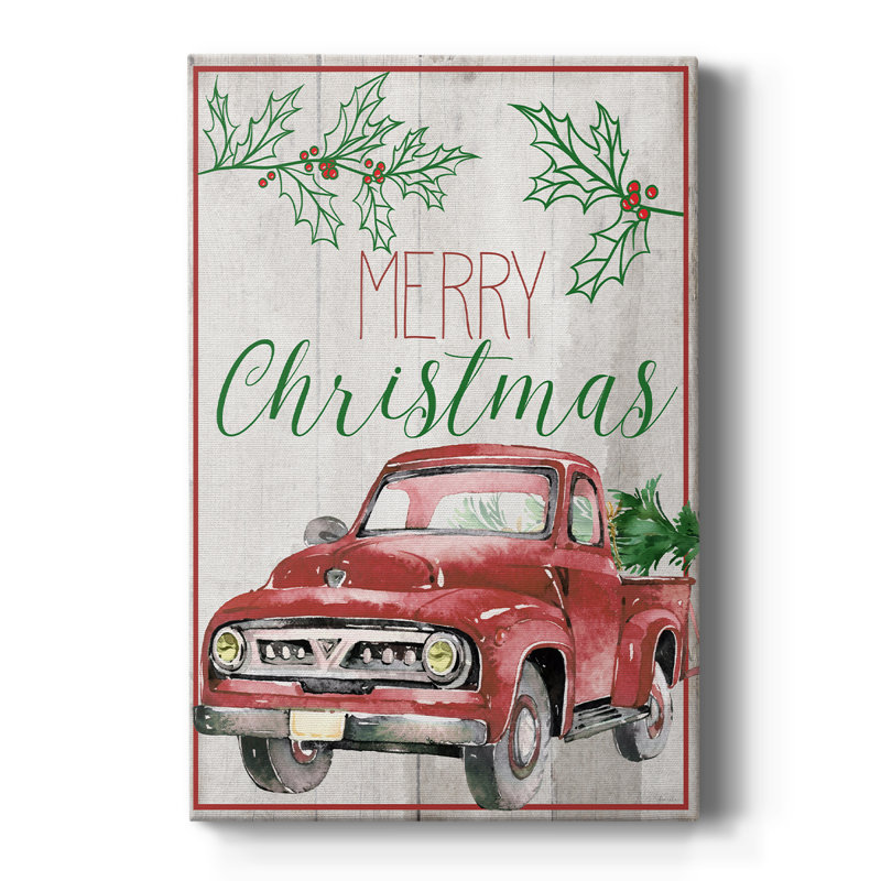 Camion rouge «Merry Christmas» - galerie sur mesure, H 36 po x l 24 po