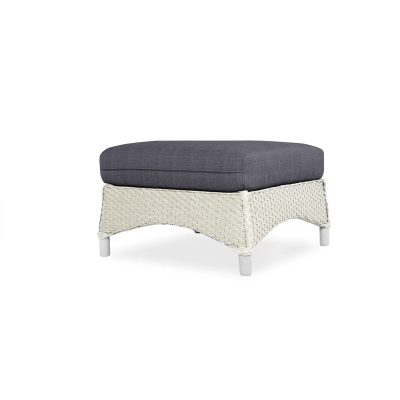 Mandalay Outdoor Ottoman, Beach Navy, Antique White