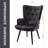 25.5'' Wide Modern Wingback Chair  Velvet Upholstered Tufted Armchair with Metal Legs-1986239119