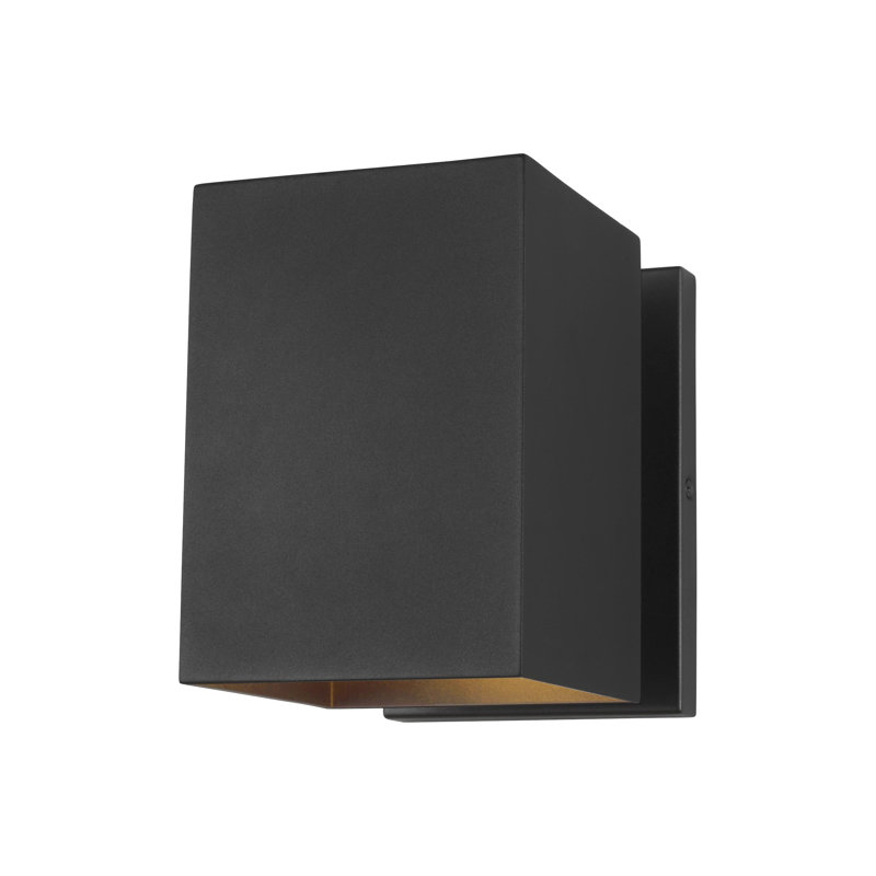 Pohl 1 - Light Outdoor Armed Sconce, Black, 7" H x 5" W x 7.75" D, No