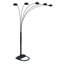 Lampe sur pied de 84 po de hauteur avec 5 arches réglables en métal-238827654