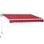 Dakota Fields Polyester Green Cover Retractable Patio Awning-125421996-16025996