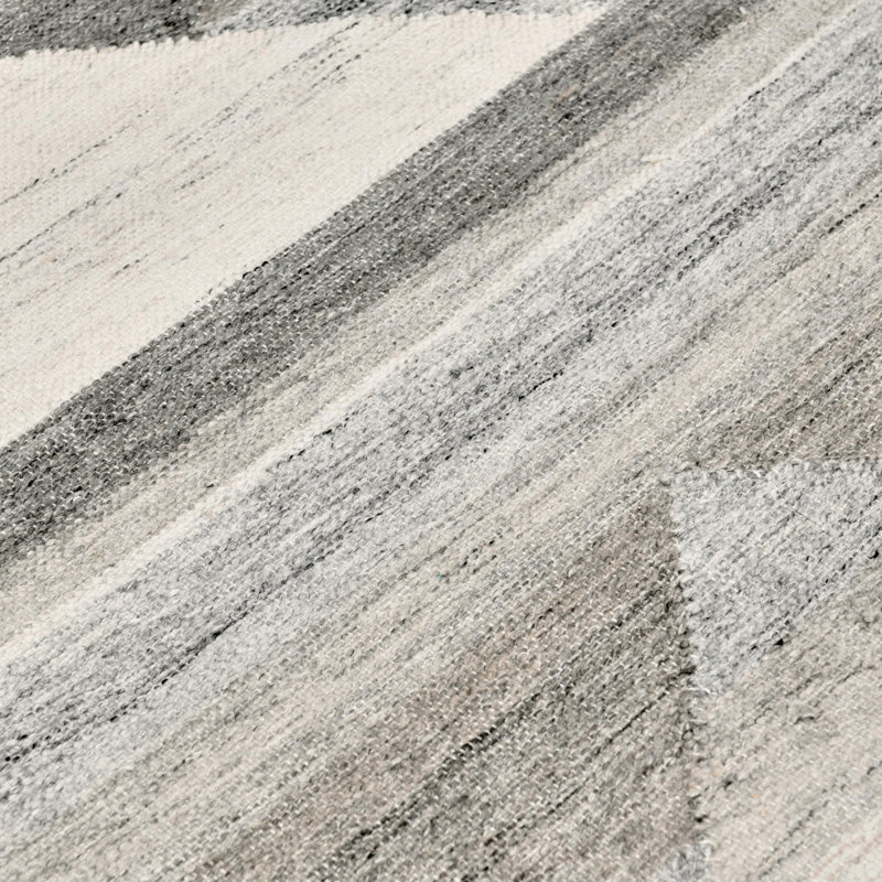 Canyon Geometric Shapes Area Rug in Gray