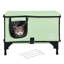 M  Heated Cat House Cuboid Elevated With 30W Waterproof Pad - Power Failure Protection, Pearl Cotton Insulation, 900D Cloth, Stable Structure Wind Stakes Over Current Heat Reflective Interior